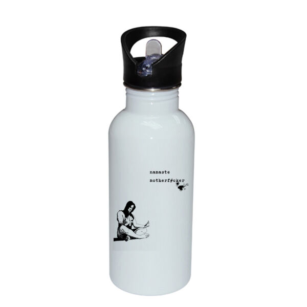 Namaste Motherf#cker - Stainless Bottle with Straw Top Thumbnail